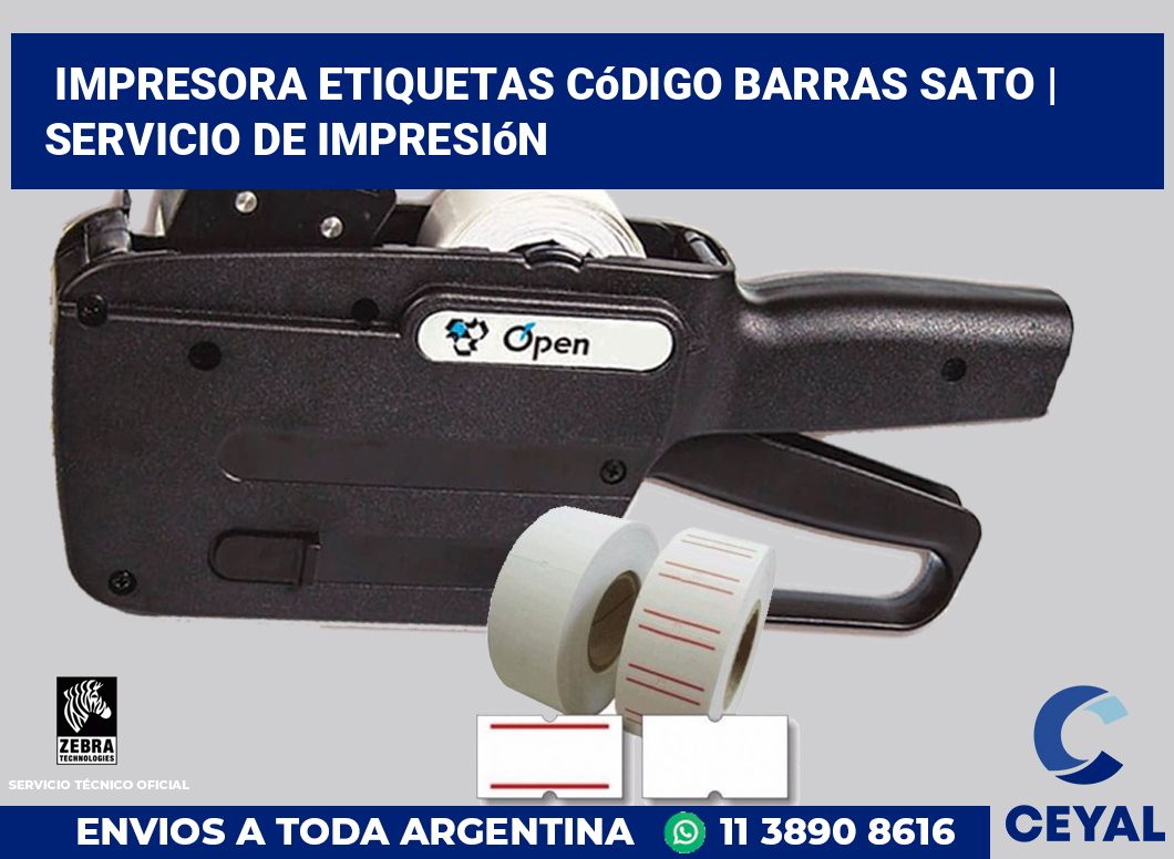 Impresora etiquetas Código barras Sato | Servicio de impresión