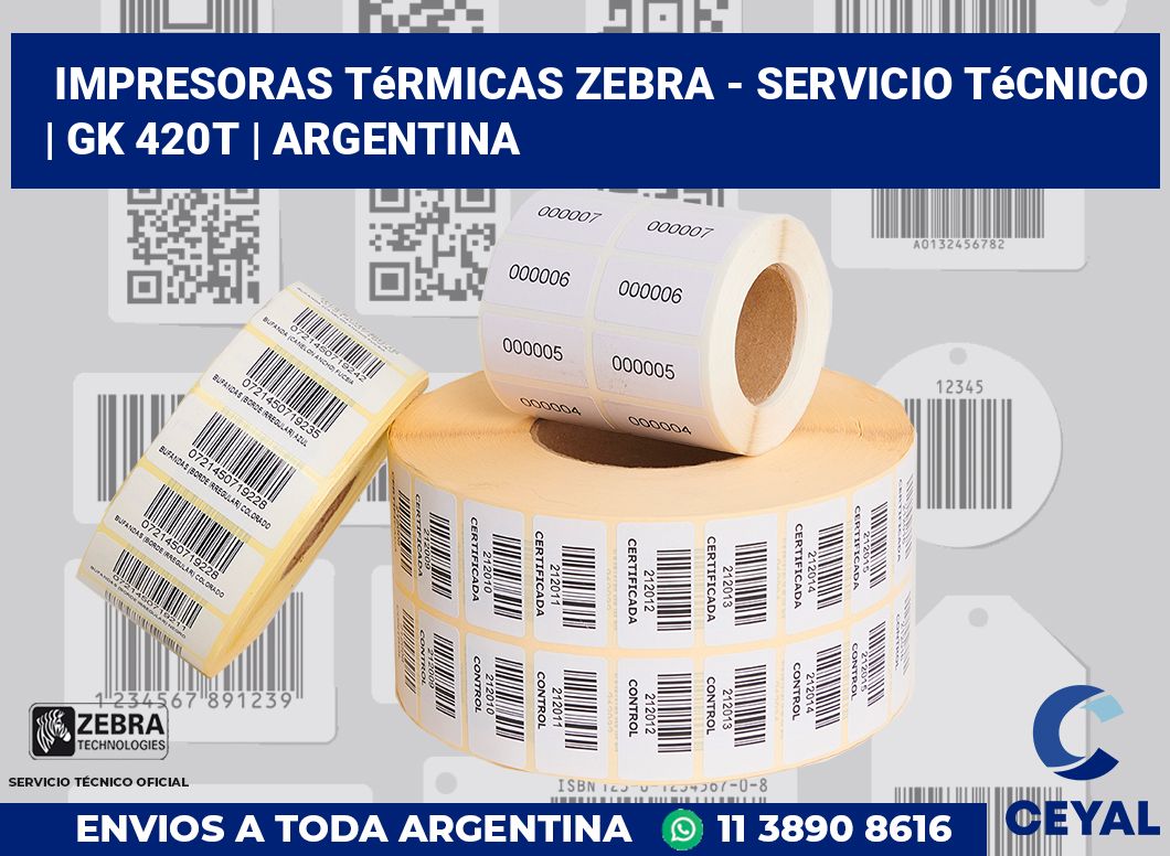 Impresoras térmicas Zebra - servicio técnico | gk 420t | Argentina