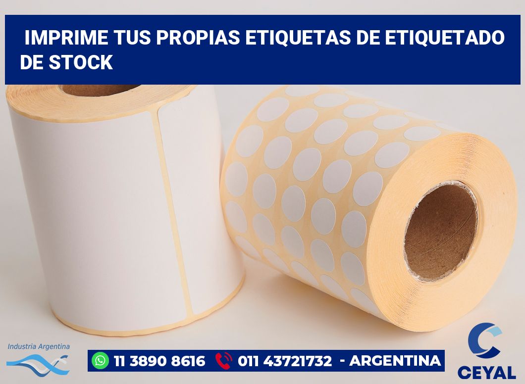 Imprime tus Propias Etiquetas de Etiquetado de Stock