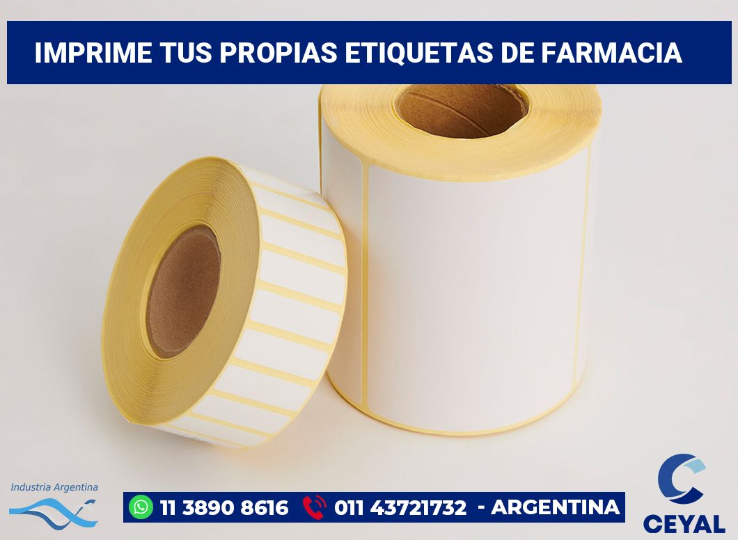 Imprime tus Propias Etiquetas de farmacia