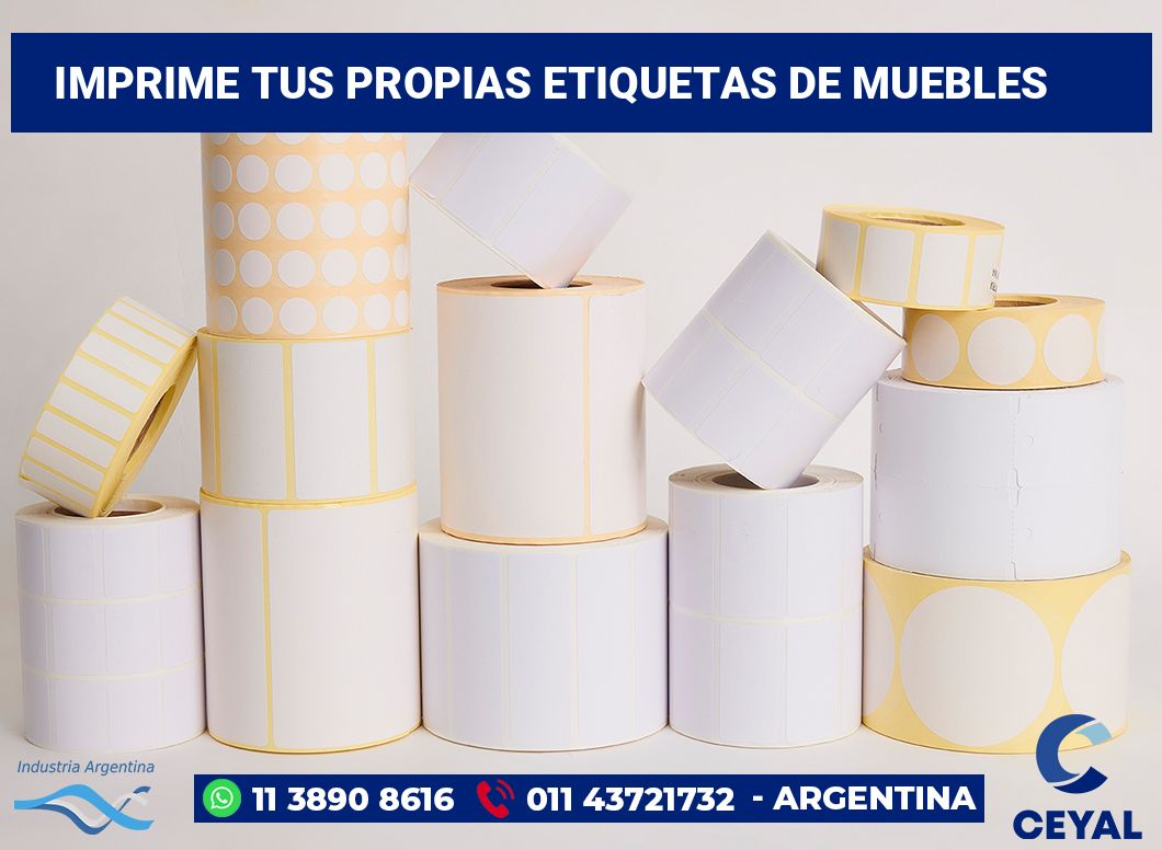 Imprime tus Propias Etiquetas de muebles