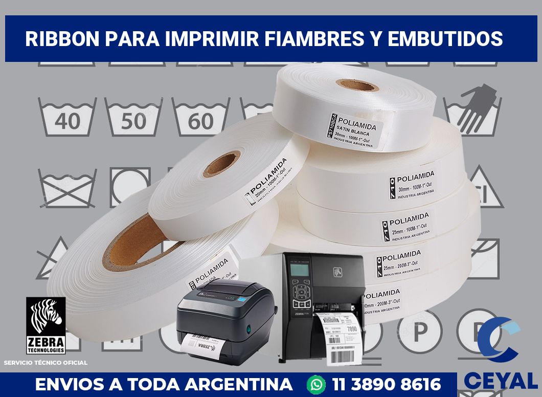 Ribbon para imprimir Fiambres y embutidos