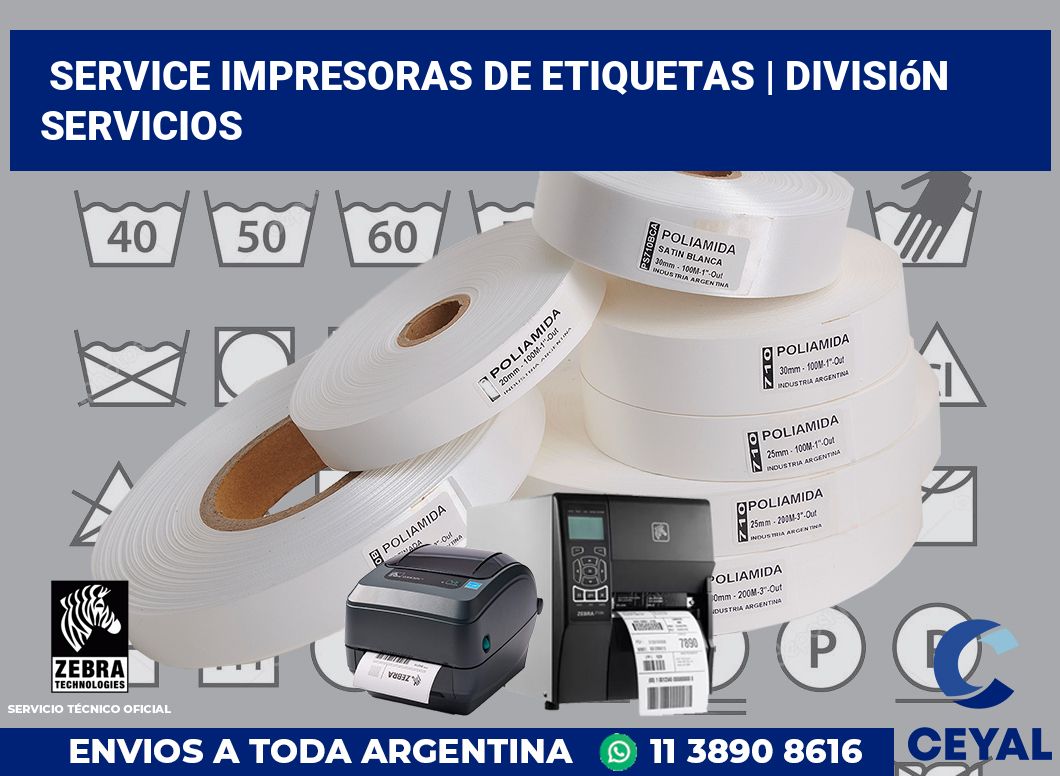 Service impresoras de etiquetas | División Servicios