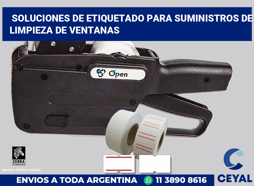 Soluciones de Etiquetado para Suministros de Limpieza de Ventanas