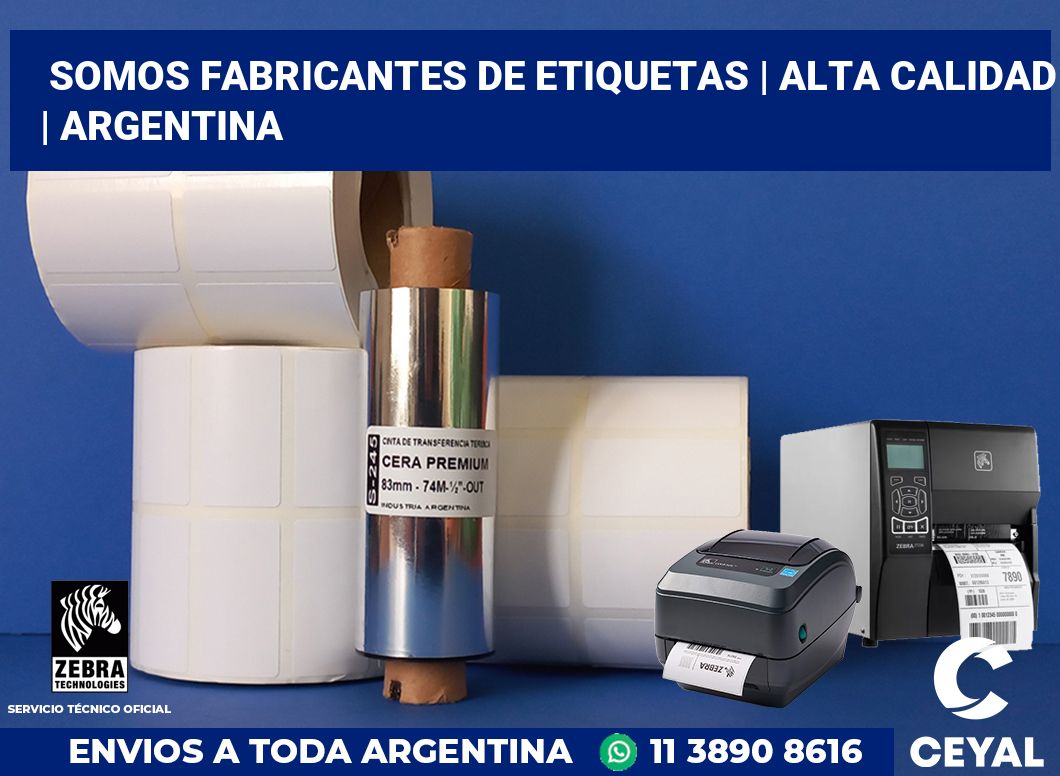 Somos fabricantes de etiquetas | Alta calidad | Argentina
