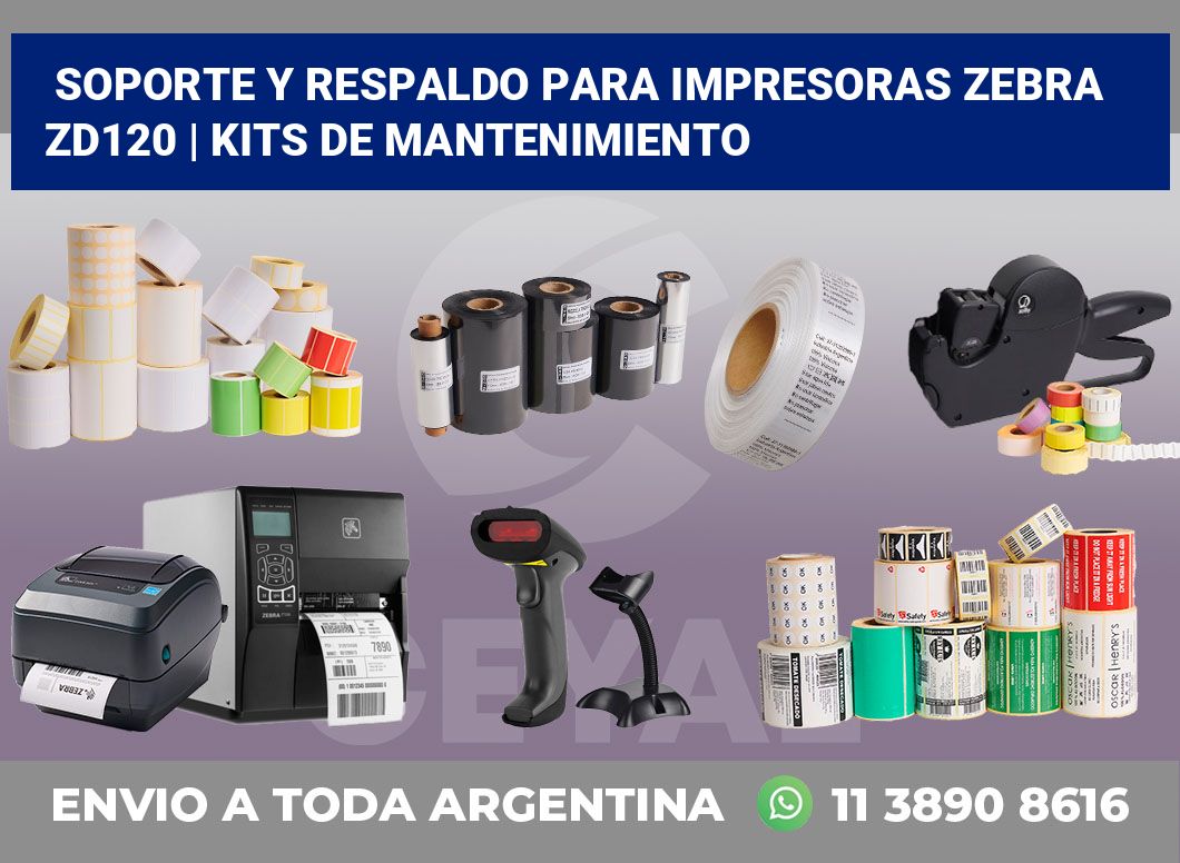 Soporte y respaldo para impresoras Zebra ZD120 | Kits de mantenimiento