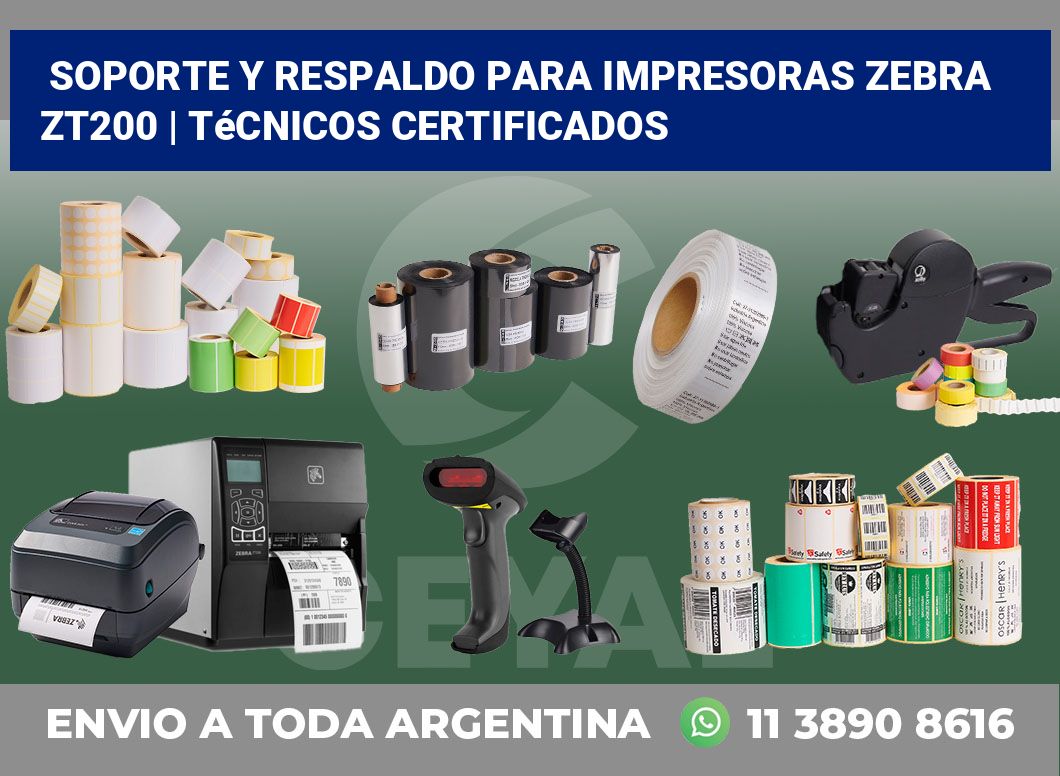 Soporte y respaldo para impresoras Zebra ZT200 | Técnicos certificados