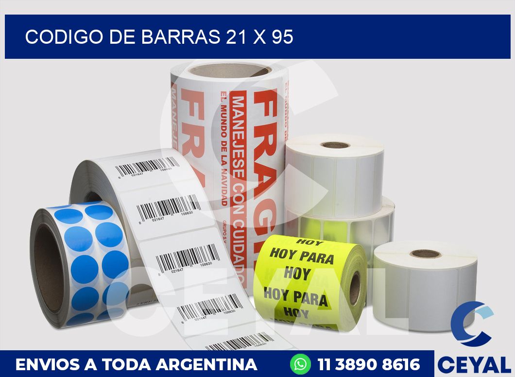 codigo de barras 21 x 95
