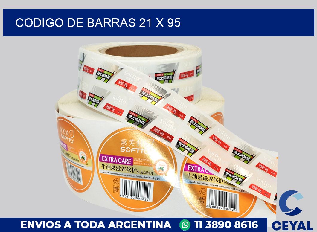 codigo de barras 21 x 95