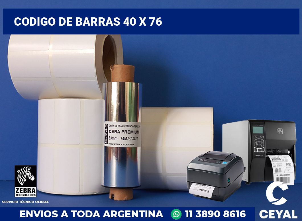 codigo de barras 40 x 76