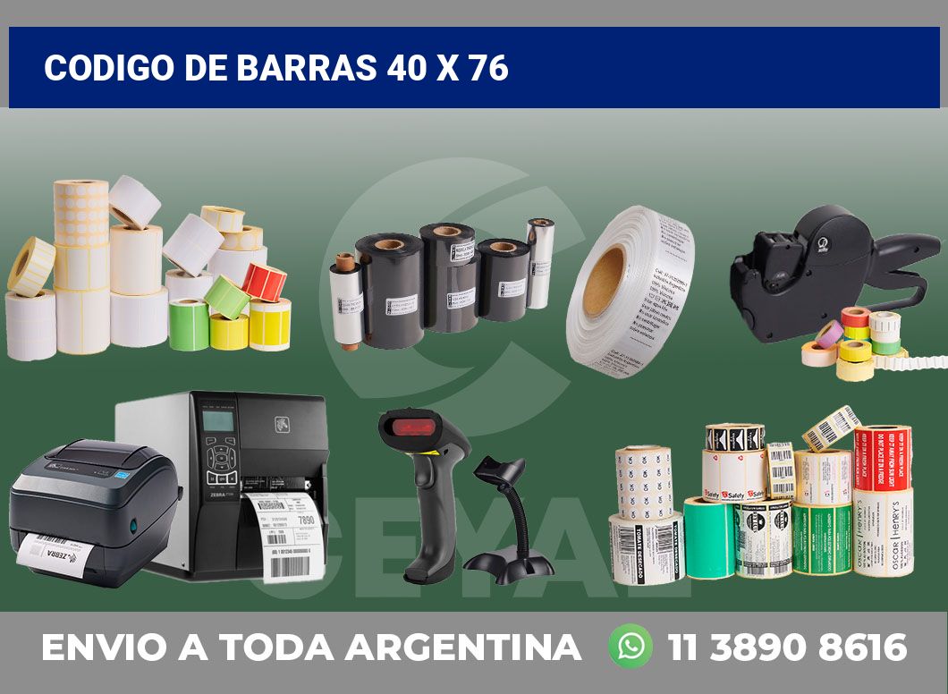 codigo de barras 40 x 76