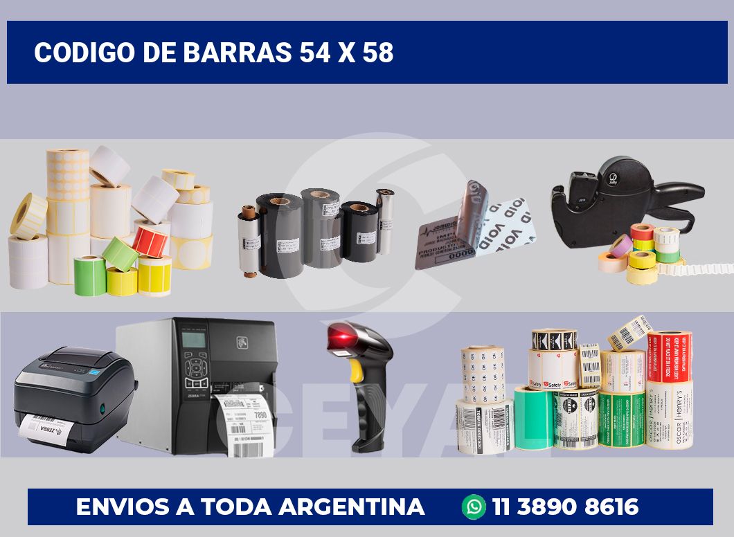 codigo de barras 54 x 58