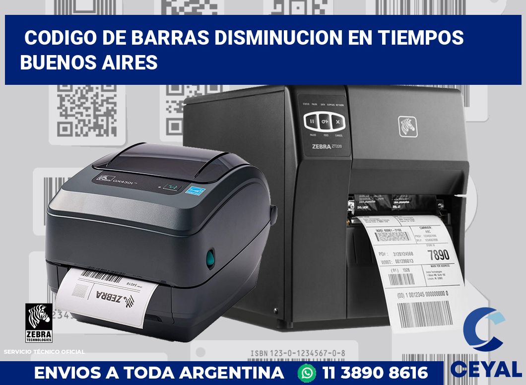 codigo de barras disminucion en tiempos  Buenos Aires