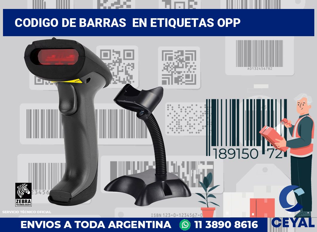 codigo de barras  en etiquetas OPP