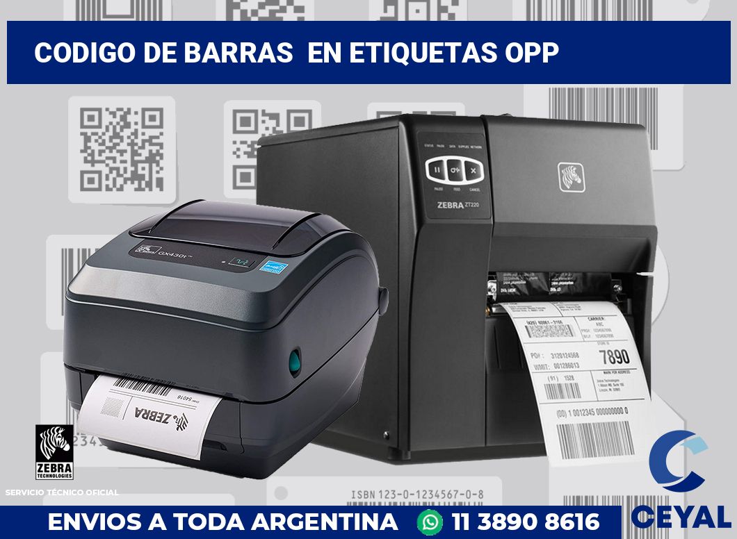 codigo de barras  en etiquetas OPP