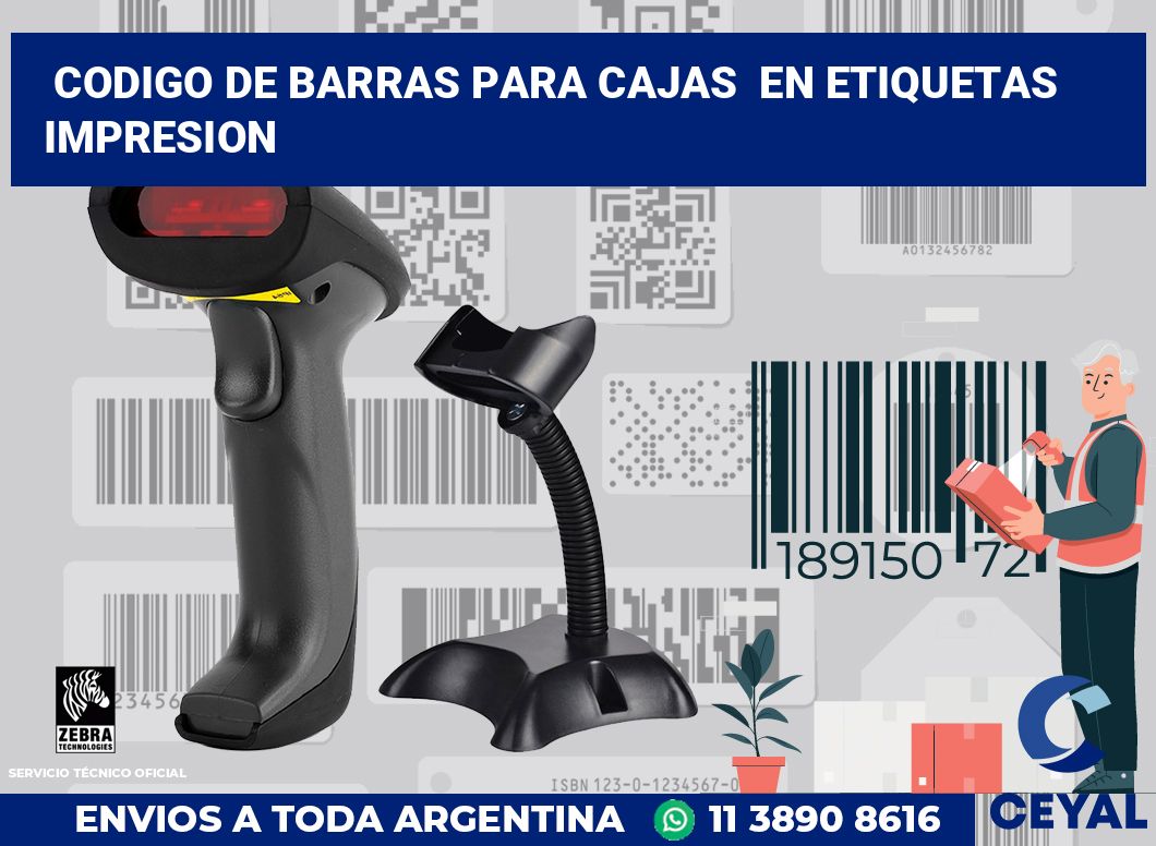 codigo de barras para cajas en etiquetas impresion