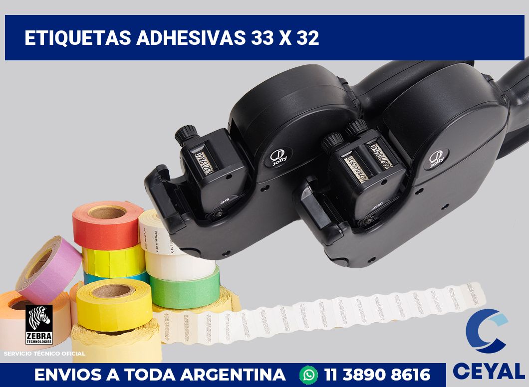 etiquetas adhesivas 33 x 32
