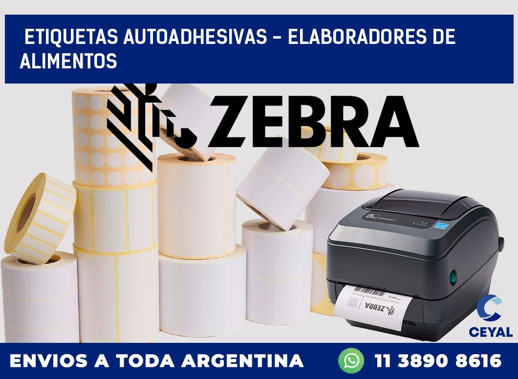 etiquetas autoadhesivas - elaboradores de alimentos