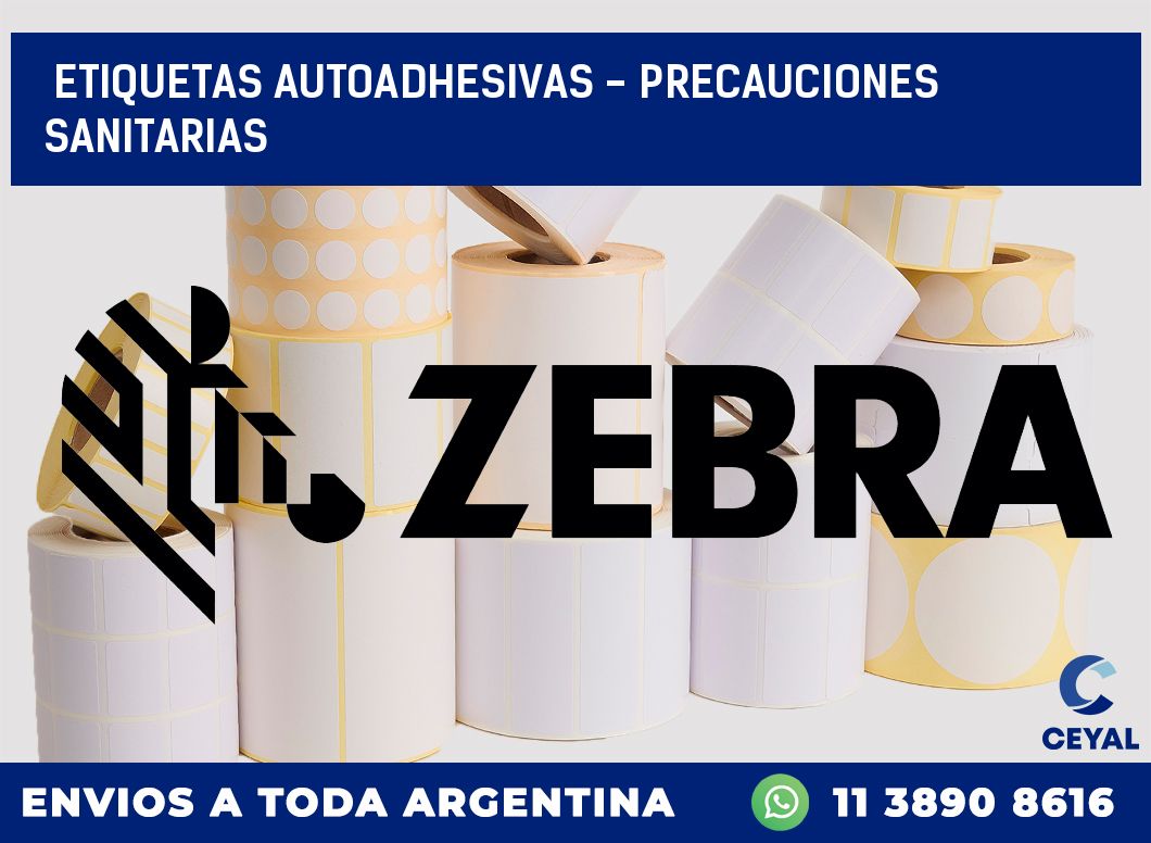 etiquetas autoadhesivas – precauciones sanitarias