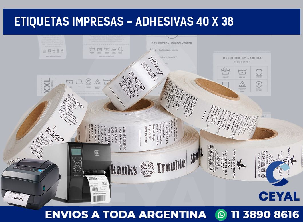 etiquetas impresas – Adhesivas 40 x 38