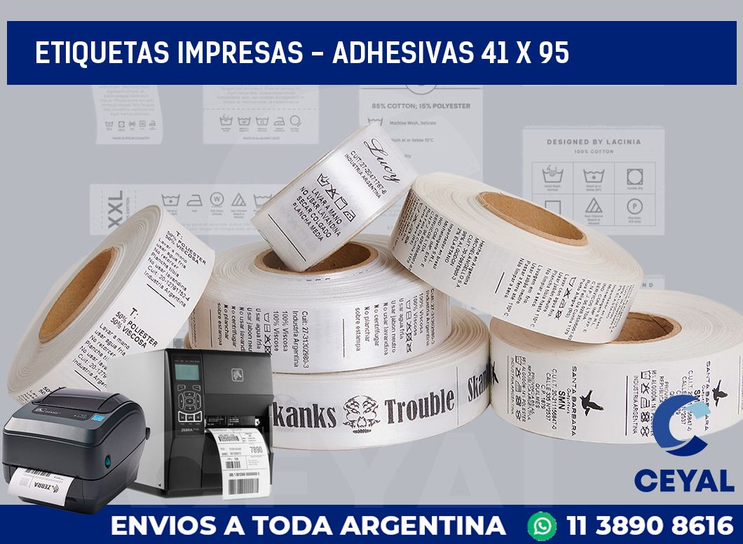 etiquetas impresas – Adhesivas 41 x 95