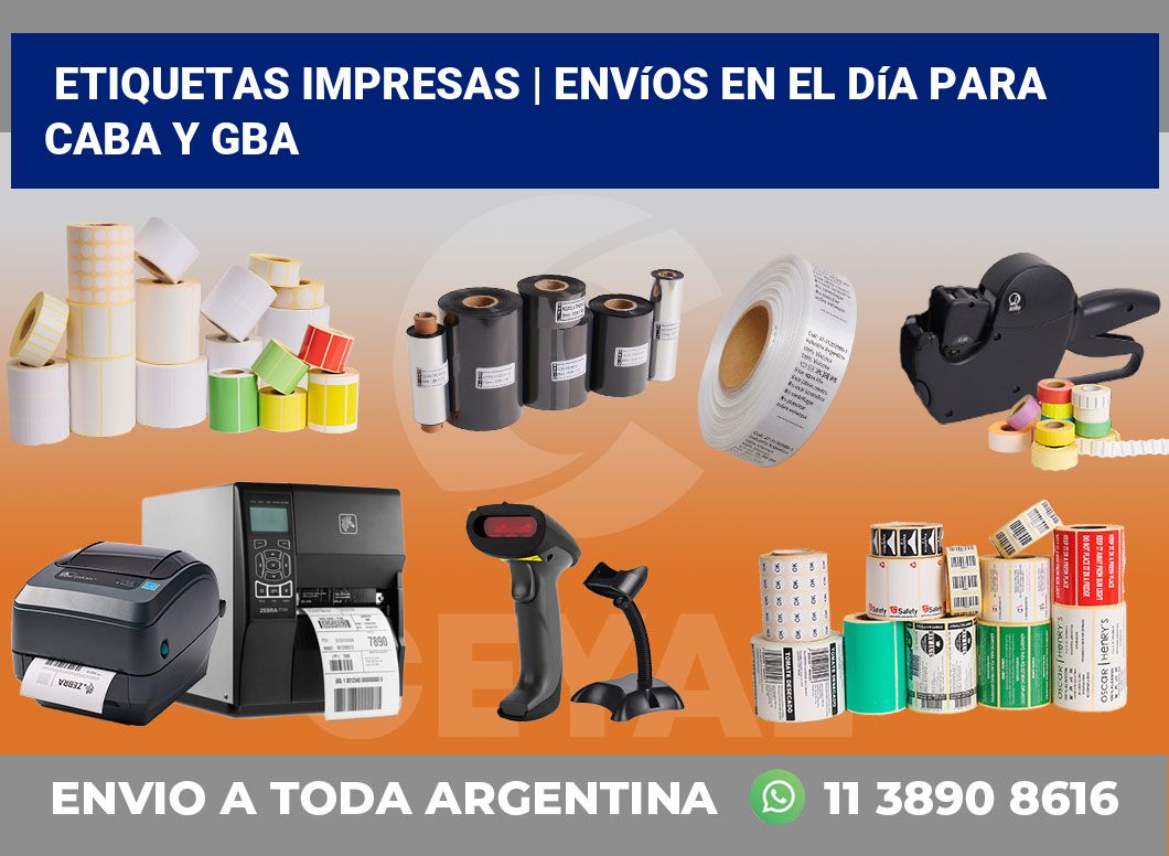 etiquetas impresas | Envíos en el día para CABA y GBA