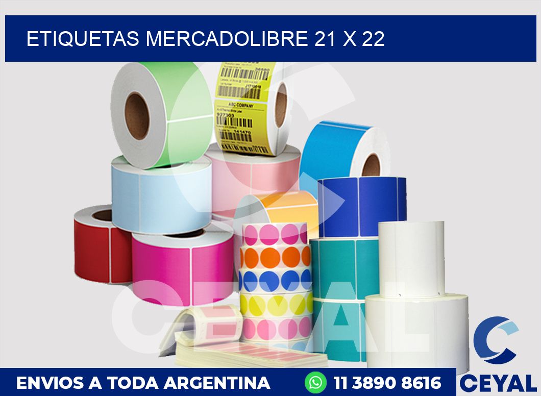 etiquetas mercadolibre 21 x 22