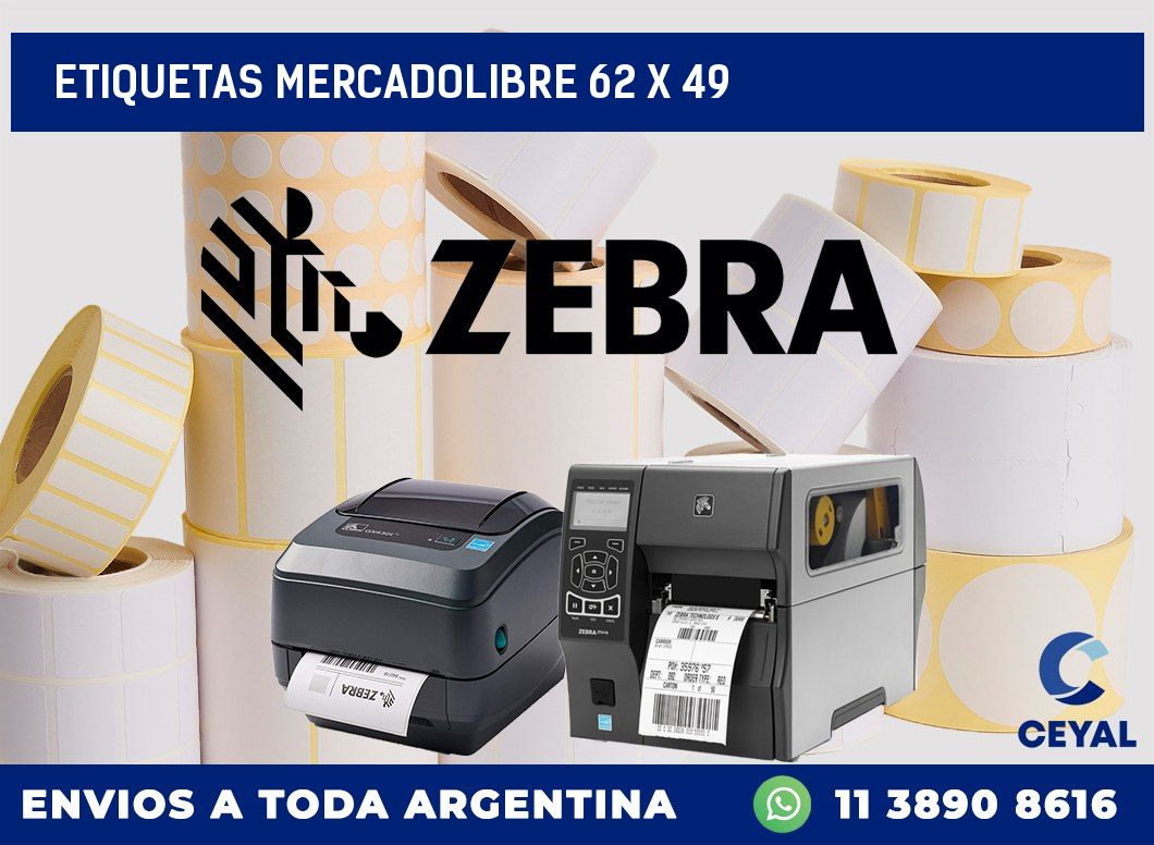 etiquetas mercadolibre 62 x 49