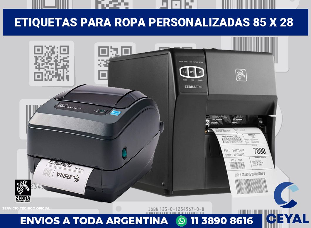 etiquetas para ropa personalizadas 85 x 28