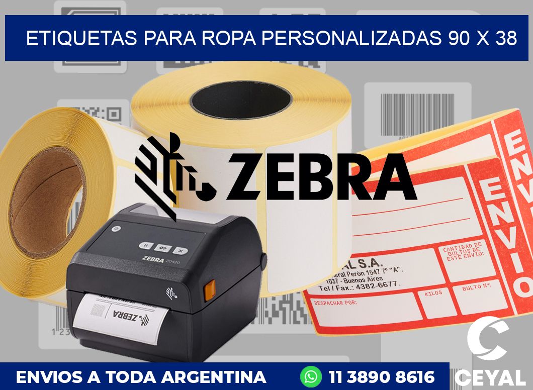 etiquetas para ropa personalizadas 90 x 38