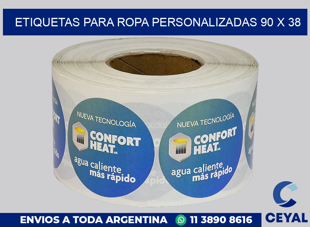 etiquetas para ropa personalizadas 90 x 38