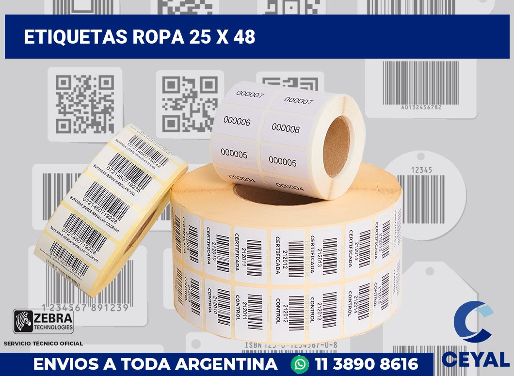 etiquetas ropa 25 x 48