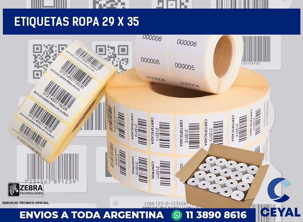 etiquetas ropa 29 x 35