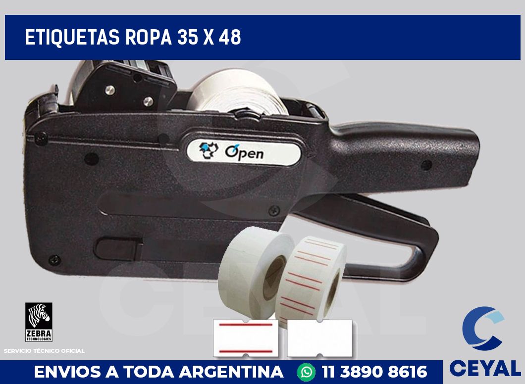 etiquetas ropa 35 x 48