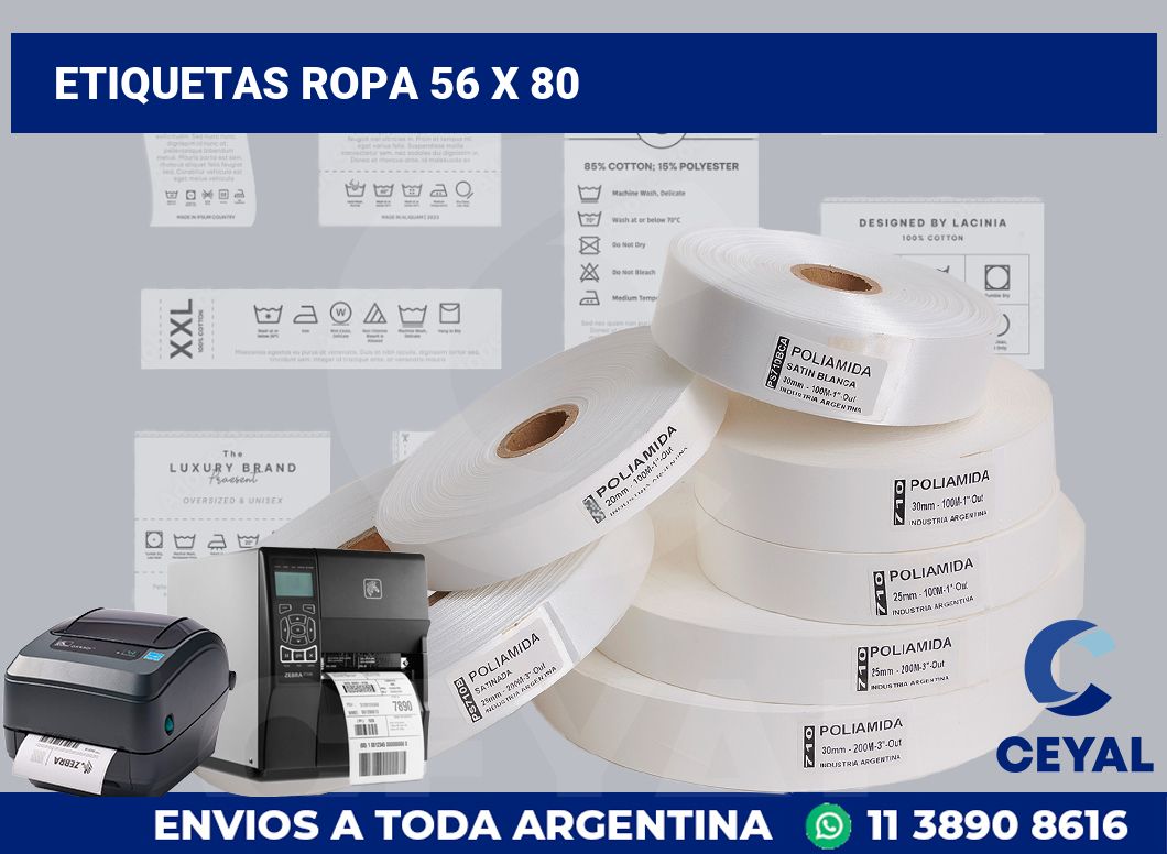 etiquetas ropa 56 x 80