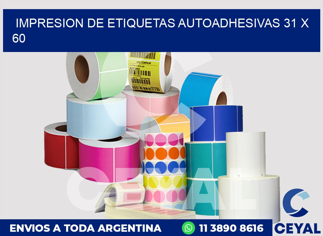 impresion de etiquetas autoadhesivas 31 x 60