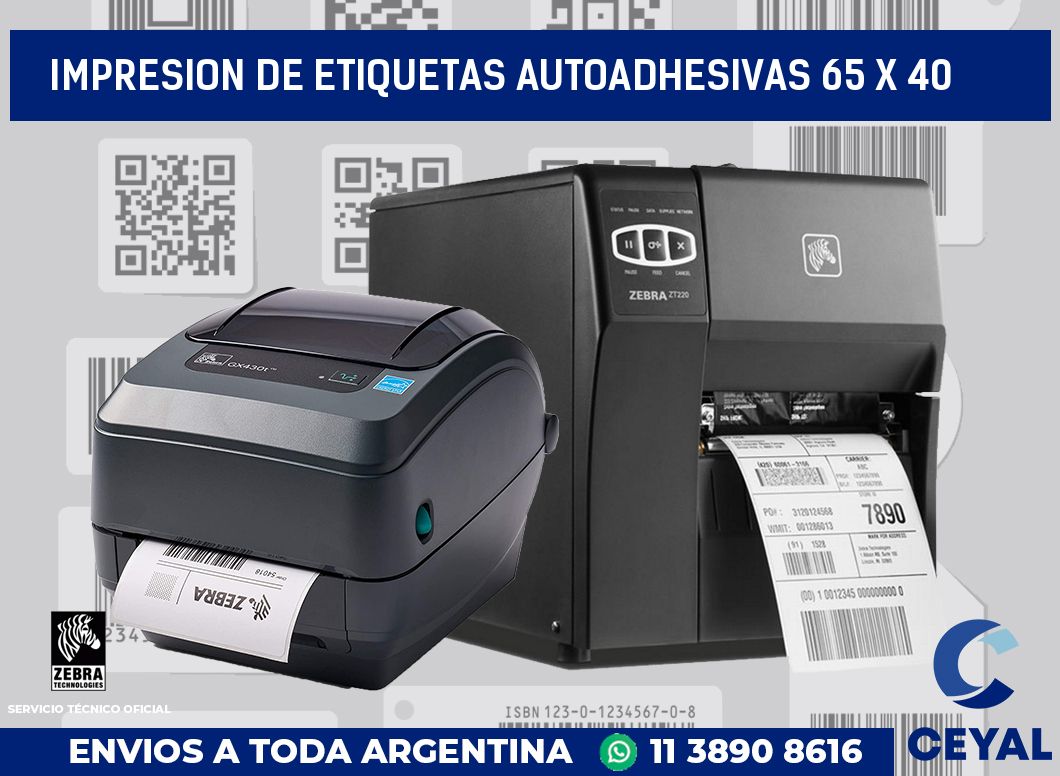 impresion de etiquetas autoadhesivas 65 x 40