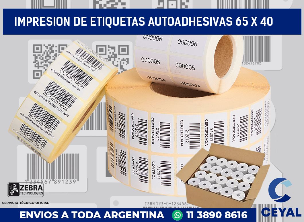 impresion de etiquetas autoadhesivas 65 x 40