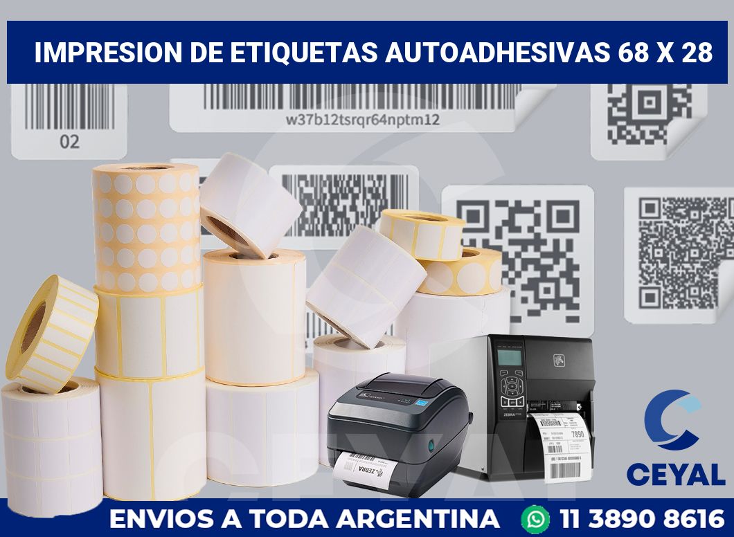 impresion de etiquetas autoadhesivas 68 x 28