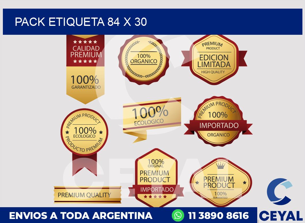 pack etiqueta 84 x 30