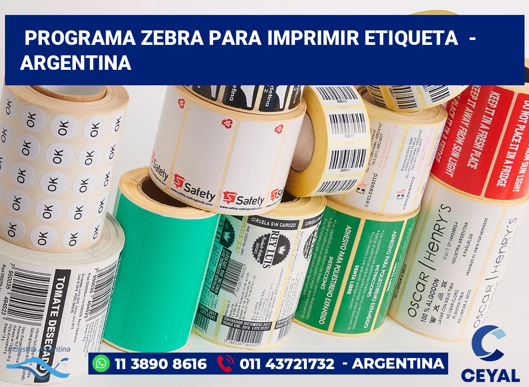 programa zebra para imprimir etiqueta - Argentina