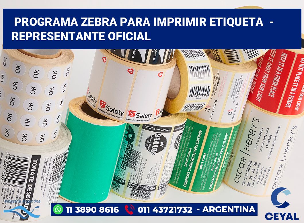 programa zebra para imprimir etiqueta  - Representante oficial