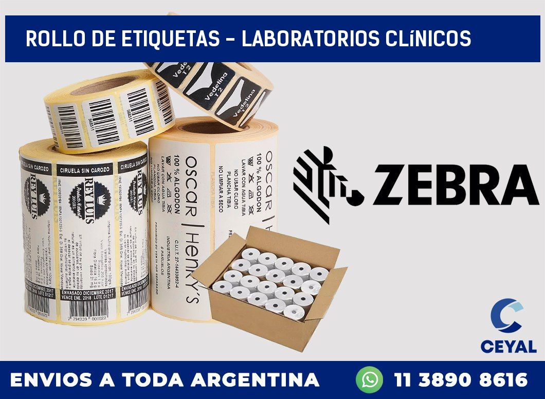 rollo de etiquetas – Laboratorios clínicos