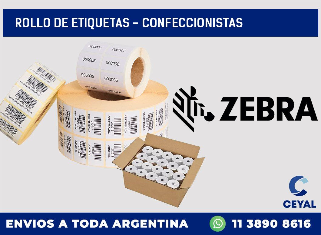 rollo de etiquetas - confeccionistas