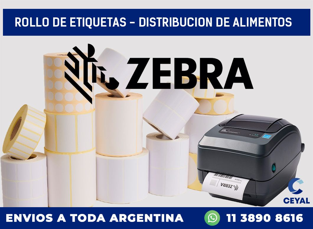 rollo de etiquetas – distribucion de alimentos