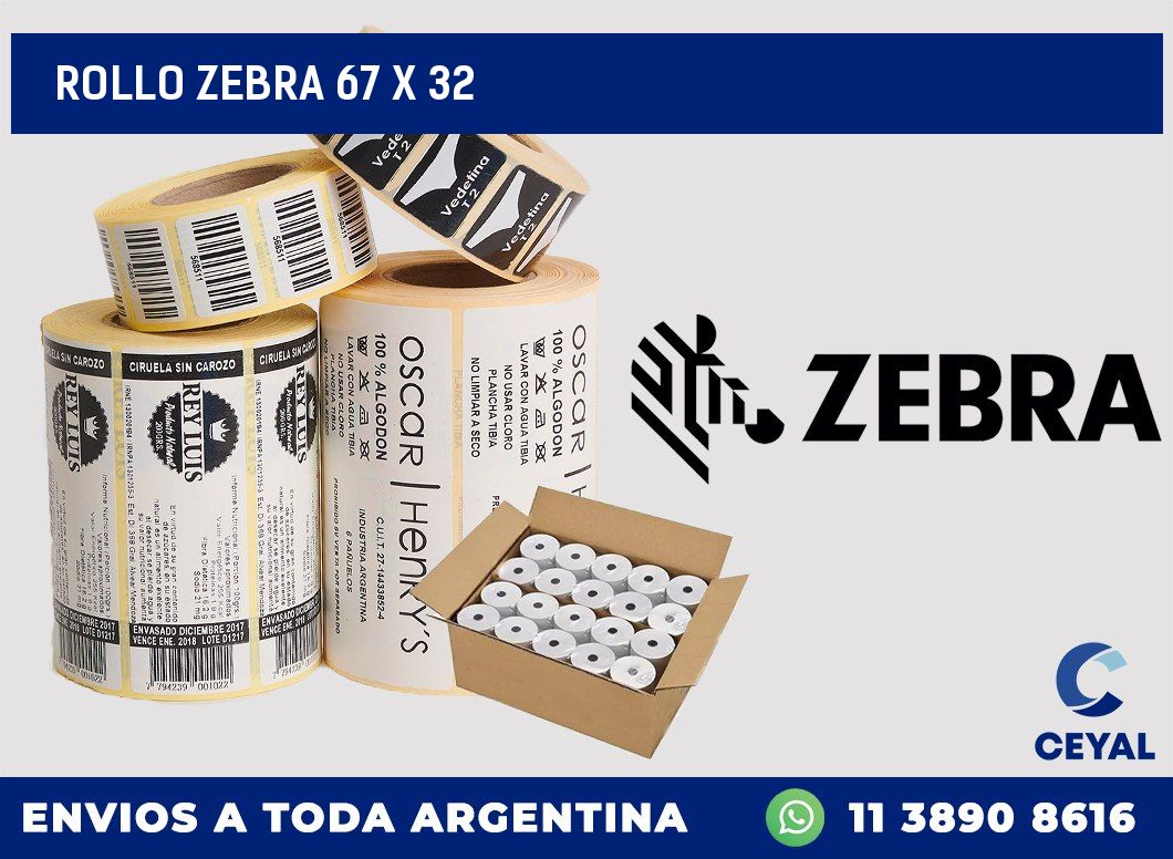 rollo zebra 67 x 32