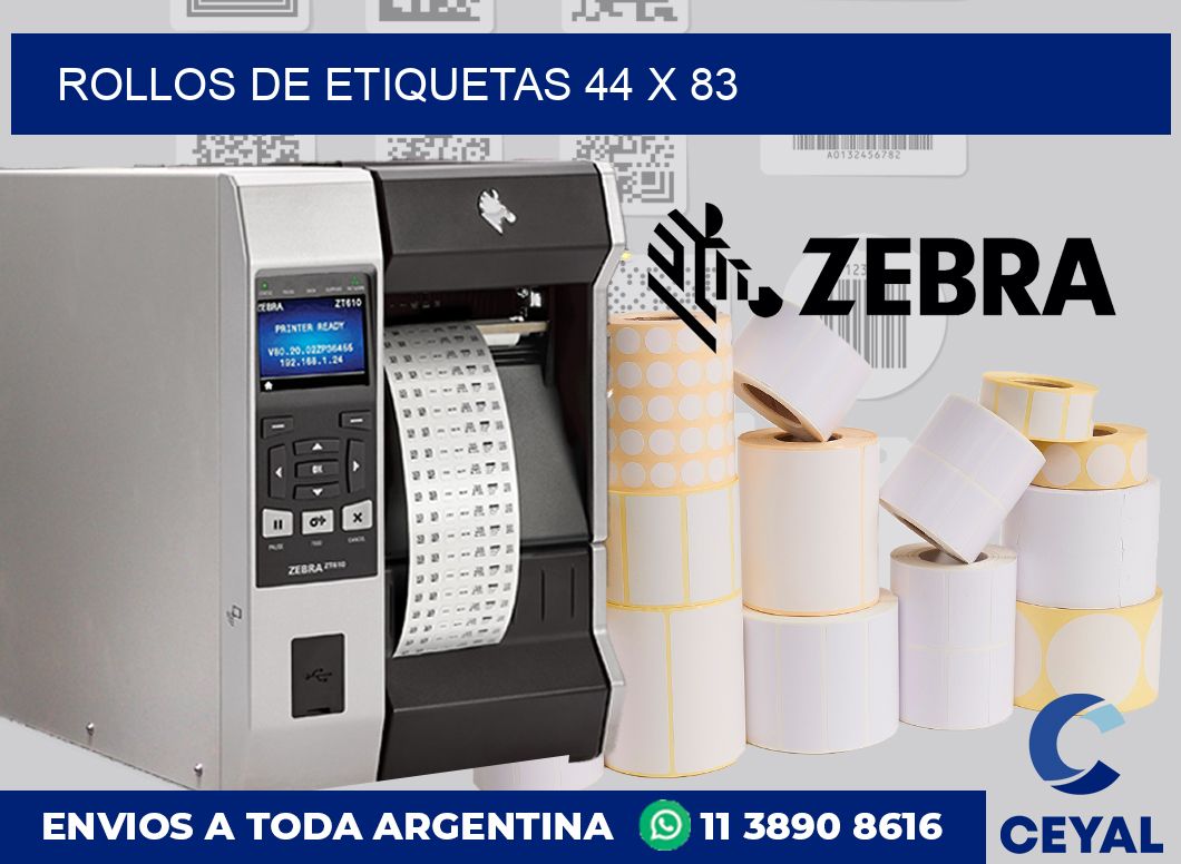 rollos de etiquetas 44 x 83