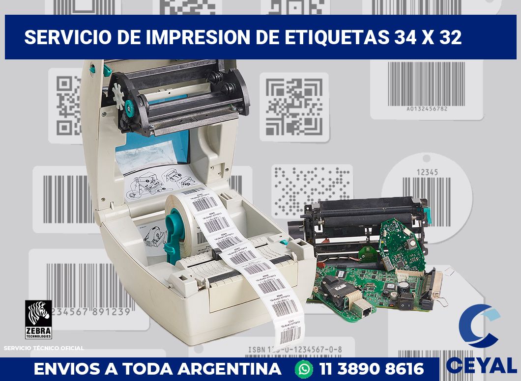 servicio de impresion de etiquetas 34 x 32