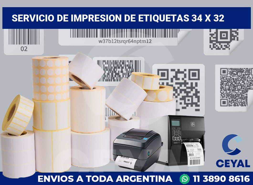servicio de impresion de etiquetas 34 x 32