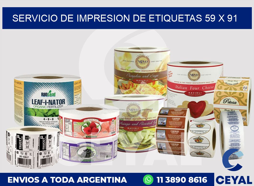 servicio de impresion de etiquetas 59 x 91